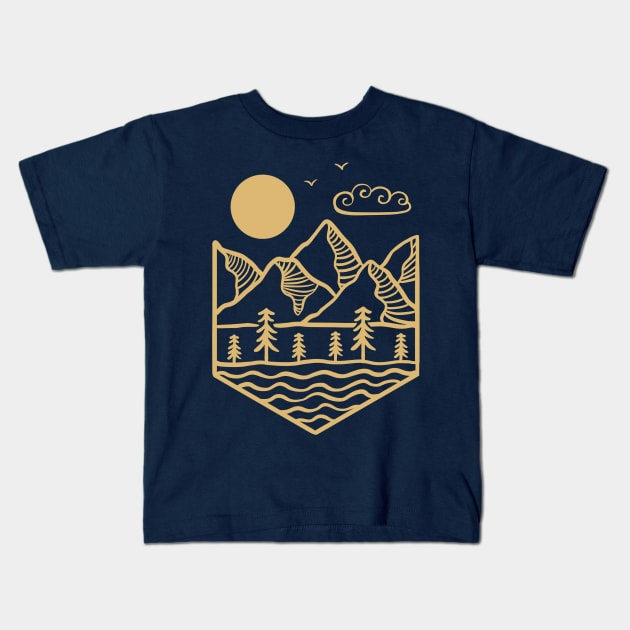 NATURE LINES Kids T-Shirt by Otrebor